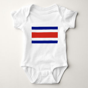 Patriotic baby bodykosti med flagga Costa Rica T Shirt