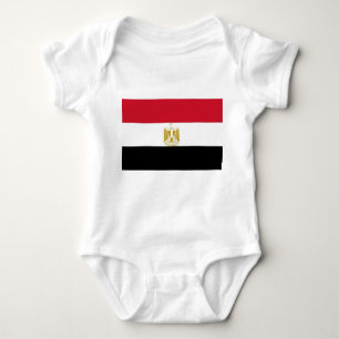 Patriotic baby bodykosti med flagga Egypten T Shirt