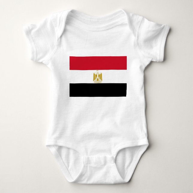 Patriotic baby bodykosti med flagga Egypten T Shirt (Framsida)