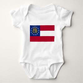 Patriotic baby-bodykosti med flagga från Georgien T Shirt