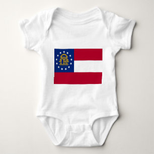 Patriotic baby-bodykosti med flagga från Georgien T Shirt