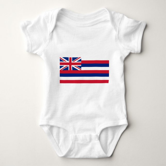 Patriotic baby bodykosti med flagga från Hawaii T Shirt (Framsida)