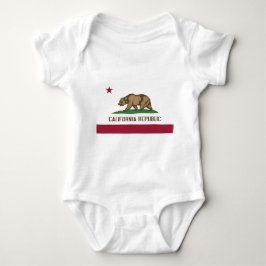 Patriotic baby bodykosti med flagga från Kaliforni T Shirt