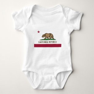 Patriotic baby bodykosti med flagga från Kaliforni T Shirt