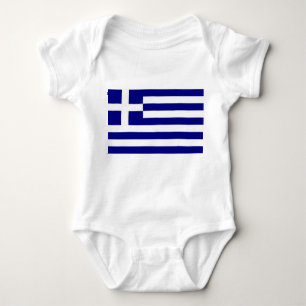 Patriotic baby bodykosti med flagga Grekland T Shirt