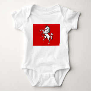 Patriotic baby bodykosti med flagga i Kent County T Shirt