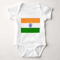 Patriotic baby bodykosti med flagga Indien