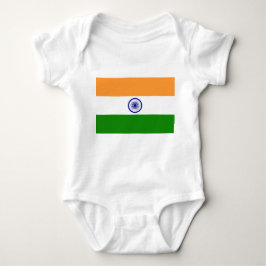 Patriotic baby bodykosti med flagga Indien T Shirt