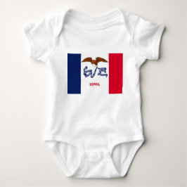 Patriotic baby bodykosti med flagga Iowa, USA T Shirt