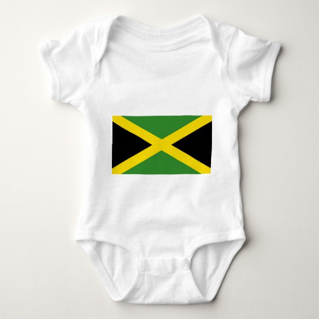 Patriotic baby bodykosti med flagga Jamaica T Shirt (Framsida)