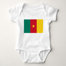 Patriotic baby bodykosti med flagga Kamerun T Shirt