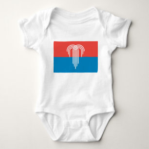 Patriotic baby bodykosti med flagga Kansas City T Shirt