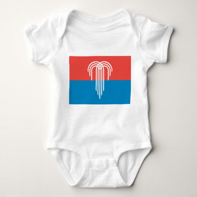 Patriotic baby bodykosti med flagga Kansas City T Shirt (Framsida)