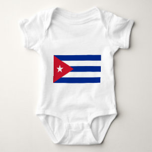 Patriotic baby bodykosti med flagga Kuba T Shirt