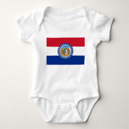 Patriotic baby bodykosti med flagga Missouri T Shirt