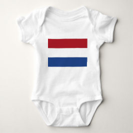 Patriotic baby bodykosti med flagga Nederländerna T Shirt
