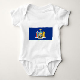 Patriotic baby bodykosti med flagga New York T Shirt