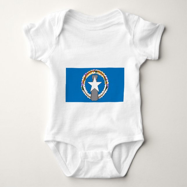 Patriotic baby bodykosti med flagga Northern Maria T Shirt (Framsida)
