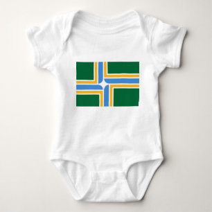 Patriotic baby bodykosti med flagga Portland USA T Shirt