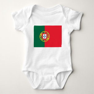 Patriotic baby bodykosti med flagga Portugal T Shirt