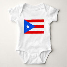 Patriotic baby bodykosti med flagga Puerto Rico T Shirt