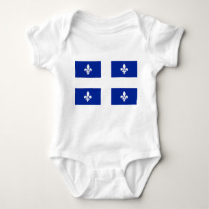Patriotic baby bodykosti med flagga Quebec T Shirt