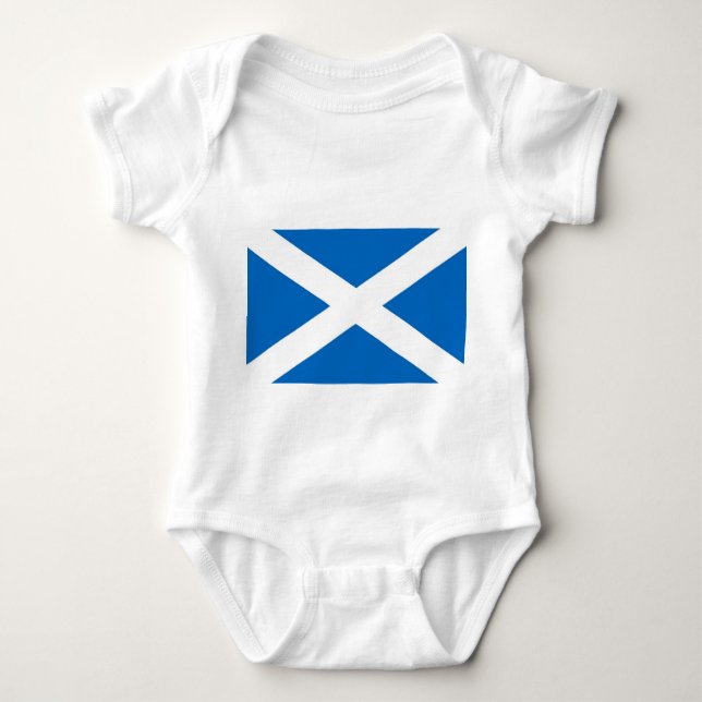 Patriotic baby bodykosti med flagga Scotland, Före T Shirt (Framsida)