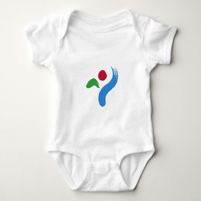 Patriotic baby bodykosti med flagga Seoul T Shirt (Framsida)
