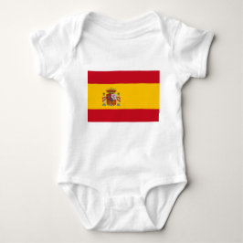 Patriotic baby bodykosti med flagga Spanien T Shirt