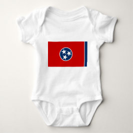 Patriotic baby bodykosti med flagga Tennessee T Shirt