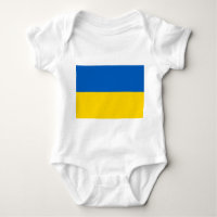 Patriotic baby bodykosti med flagga Ukraina