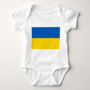 Patriotic baby bodykosti med flagga Ukraina T Shirt