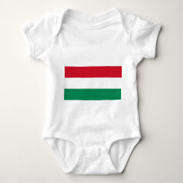 Patriotic baby-bodykosti med flagga Ungern T Shirt