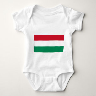 Patriotic baby-bodykosti med flagga Ungern T Shirt