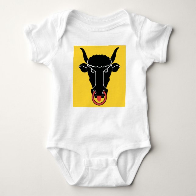Patriotic baby bodykosti med flagga Uri T Shirt (Framsida)