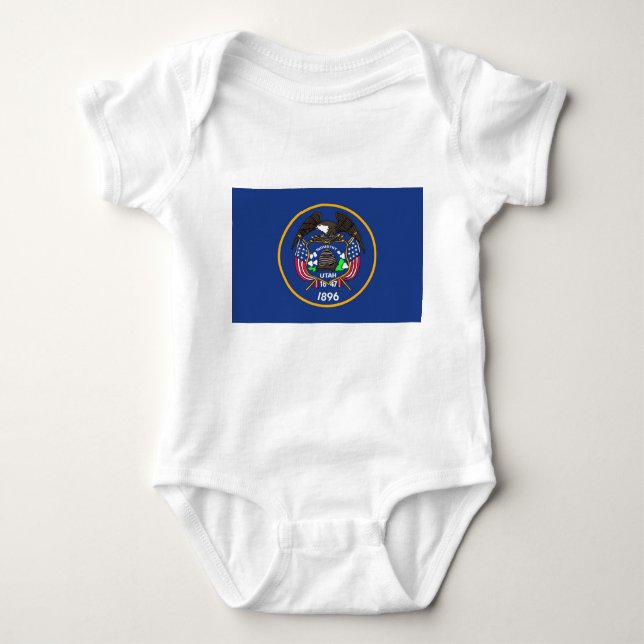 Patriotic baby bodykosti med flagga Utah, USA T Shirt (Framsida)