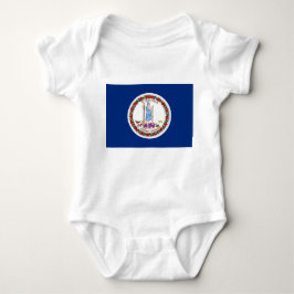 Patriotic baby bodykosti med flagga Virginia, USA T Shirt