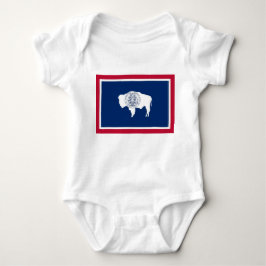 Patriotic baby-bodykosti med flagga Wyoming T Shirt