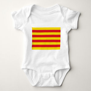 Patriotic baby bodykosti med Kataloniens flagga T Shirt