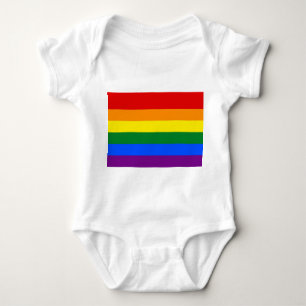 Patriotic baby-bodykosti med Pride flagga HBT T Shirt