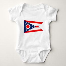Patriotic baby bodykosti with flagga Ohio, USA T Shirt