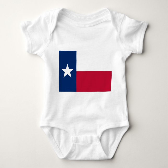 Patriotic baby bodykosti with flagga Texas, USA T Shirt (Framsida)