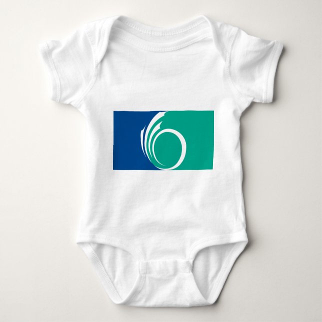 Patriotic baby bodysuit with flag of Ottawa T Shirt (Framsida)