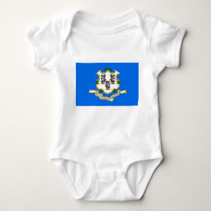 Patriotic baby-kroppsdräkt med flagga av Connectic T Shirt