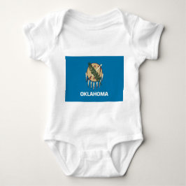 Patriotic baby-kroppsdräkt med flagga Oklahoma T Shirt