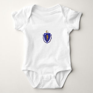 Patriotic baby, med flagga av Massachusetts T Shirt