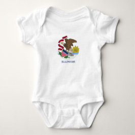 Patriotic baby, med flagga Illinois T Shirt