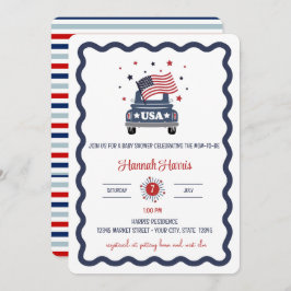 Patriotic Baby Shower Invitation Inbjudningar