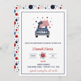 Patriotic Baby Shower Invitation Inbjudningar