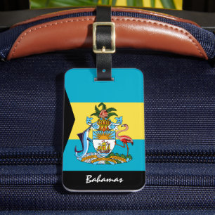 Patriotic Bahamas Luggage Tags, Bahamas Flagga Bagagebricka